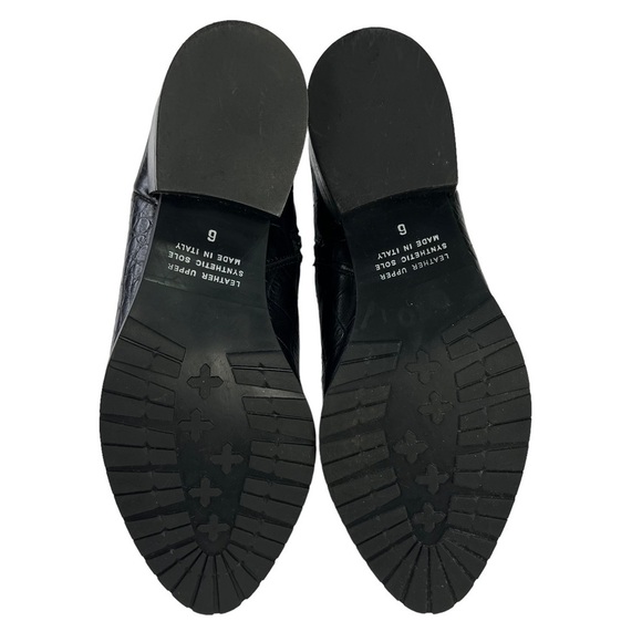 Fabianelli Crocs Black Leather Ankle Boots Zip Womens Size 6 - Picture 11 of 12